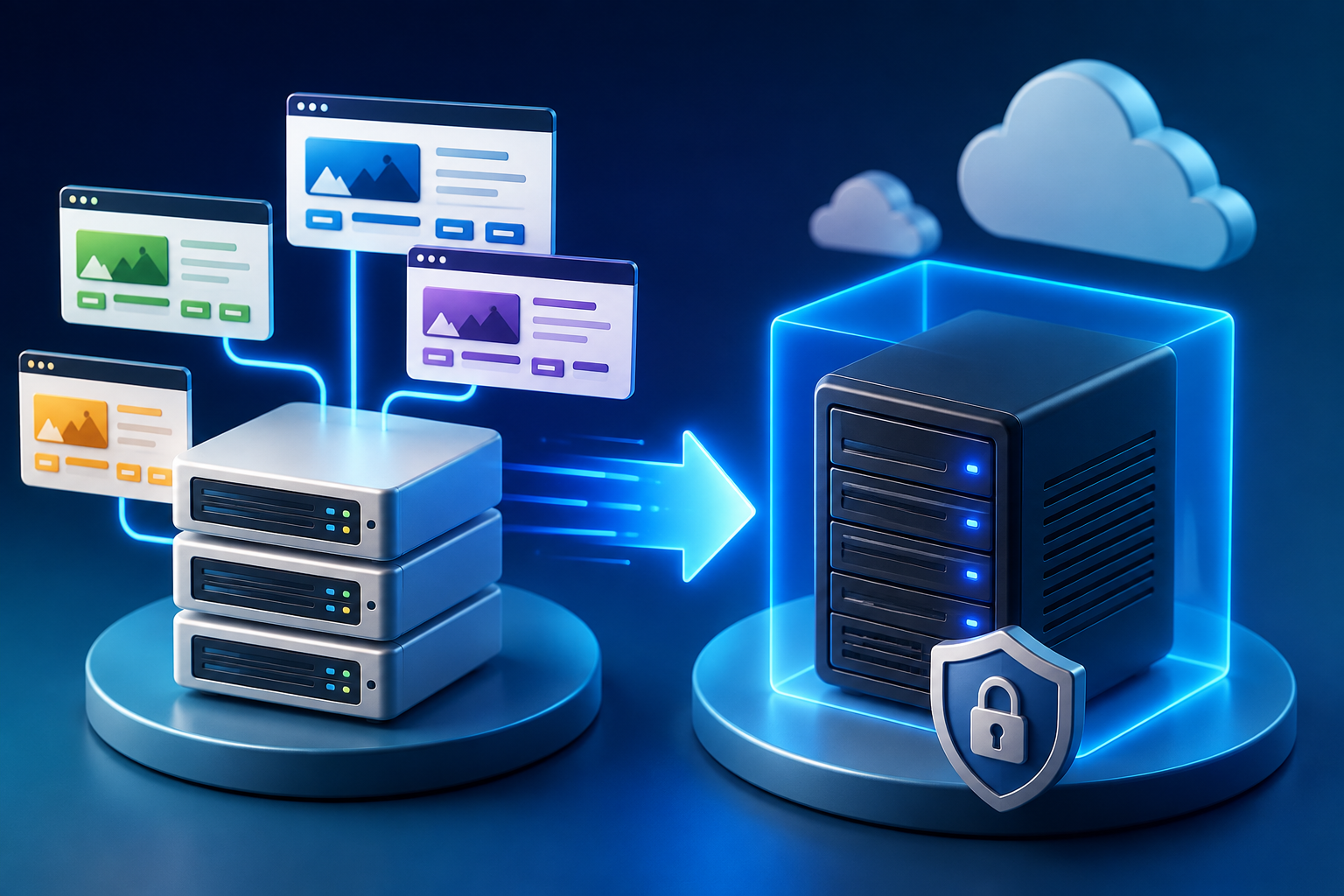 migrate from shared to hosting to VPS